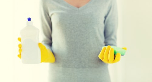 Local cleaners maintaining shared commercial spaces in Roehampton